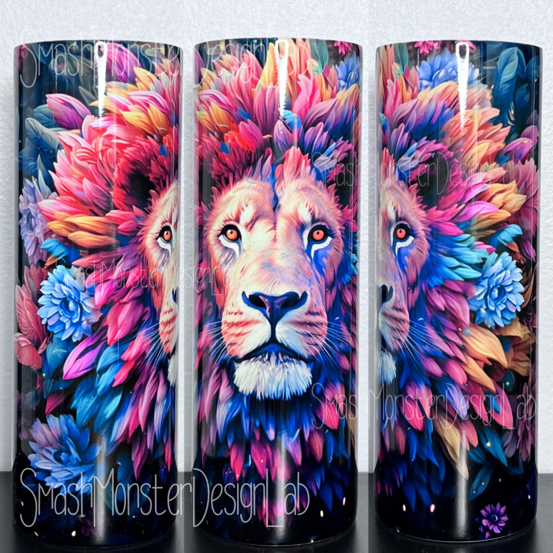 3D Floral Lion